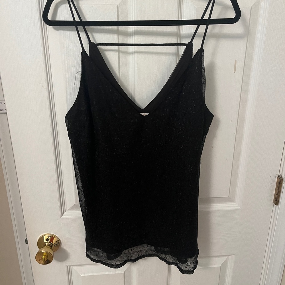 Gypsies & Moondust Black Sparkly Tank